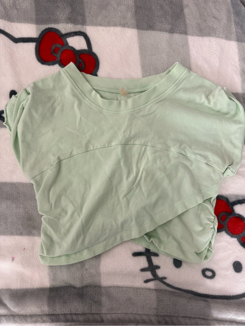 FP Movement by Free People Mint cross over Cropped Tee